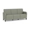 Lesro Siena Lounge Reception 3 Seat Tandem Seating No Center Arms, Black, OH Eucalyptus Upholstery SN3101 - alternate 1